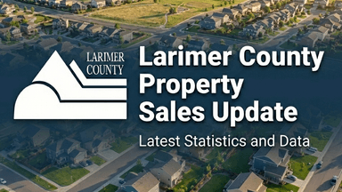 A graphic announcing an update to Larimer county property sales data.